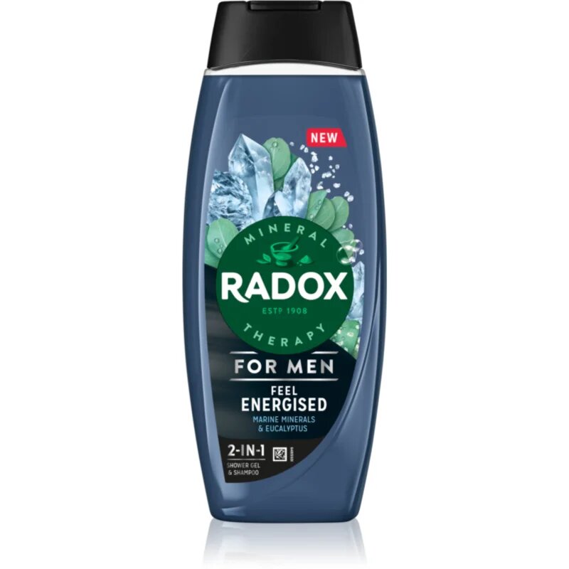 Radox Feel Energised gel za prhanje za moške 2 v 1 450 ml