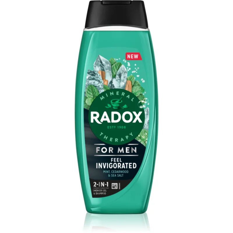 Radox Feel Invigorated gel za prhanje za moške 2 v 1 450 ml