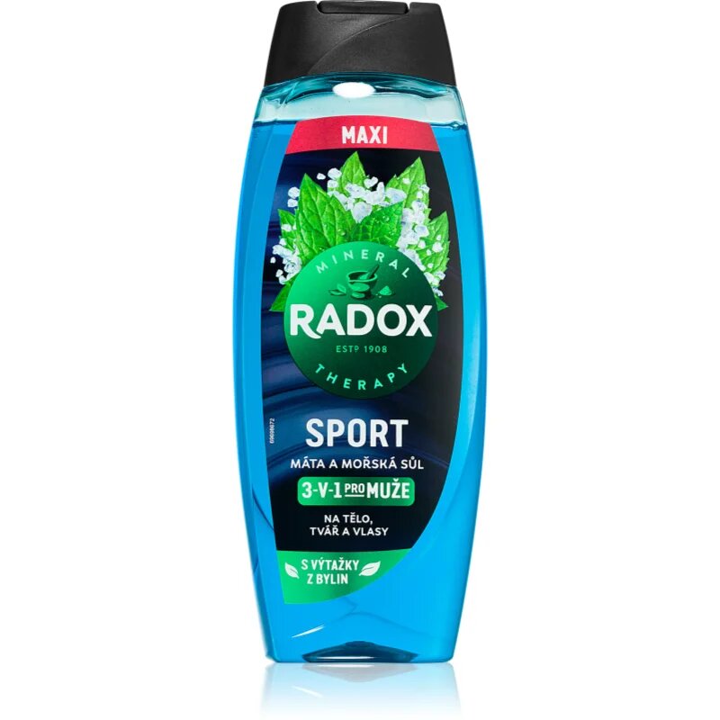 Radox Mineral Therapy gel za prhanje za moške maksi Mint & Sea Salt 450 ml