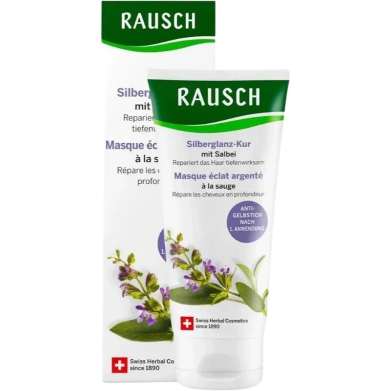Rausch Silver-Shine Mask With Sage maska za lase za nevtralizacijo rumenih odtenkov 100 ml