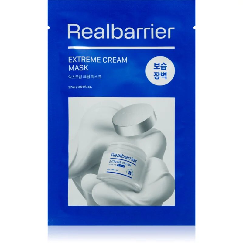 Real Barrier Extreme Cream Mask pomirjevalna tekstilna maska za intenzivno hidracijo 27 ml