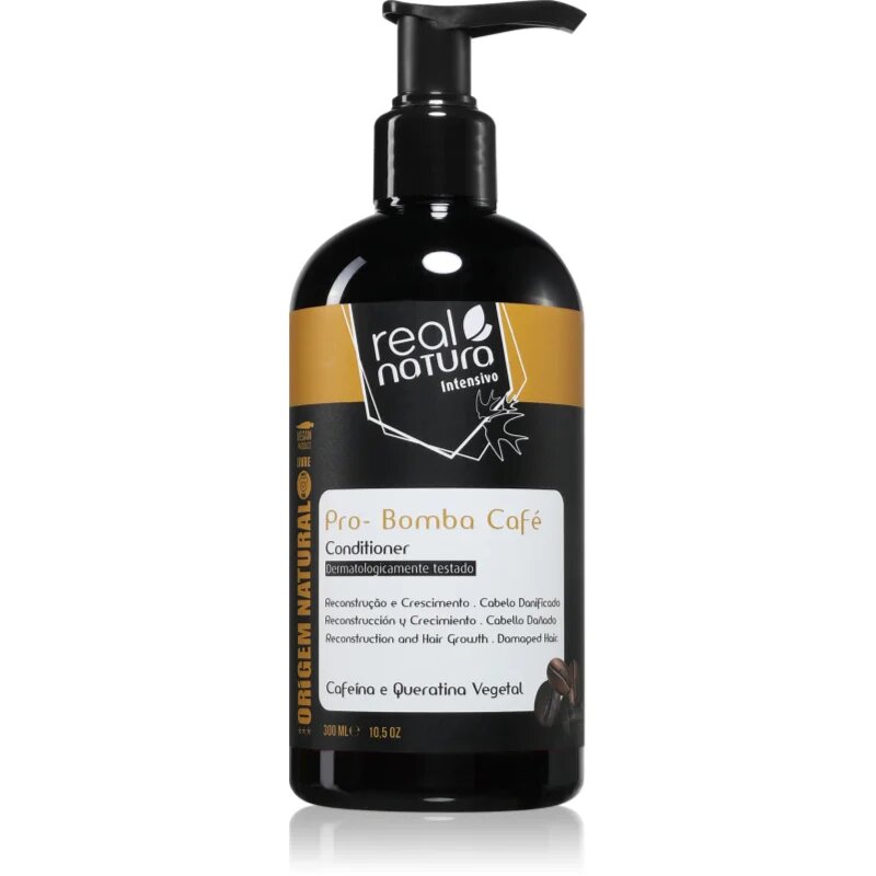 Real Natura Pro - Bomba Café balzam za suhe in krhke lase 300 ml