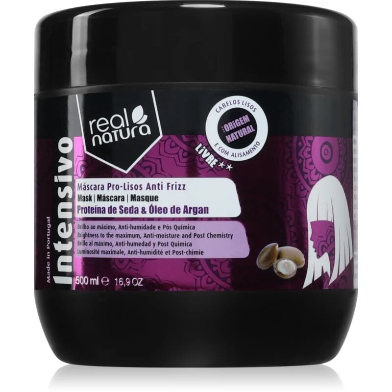 Real Natura Pro - Lisos Anti Frizz maska za lase proti krepastim lasem 500 ml
