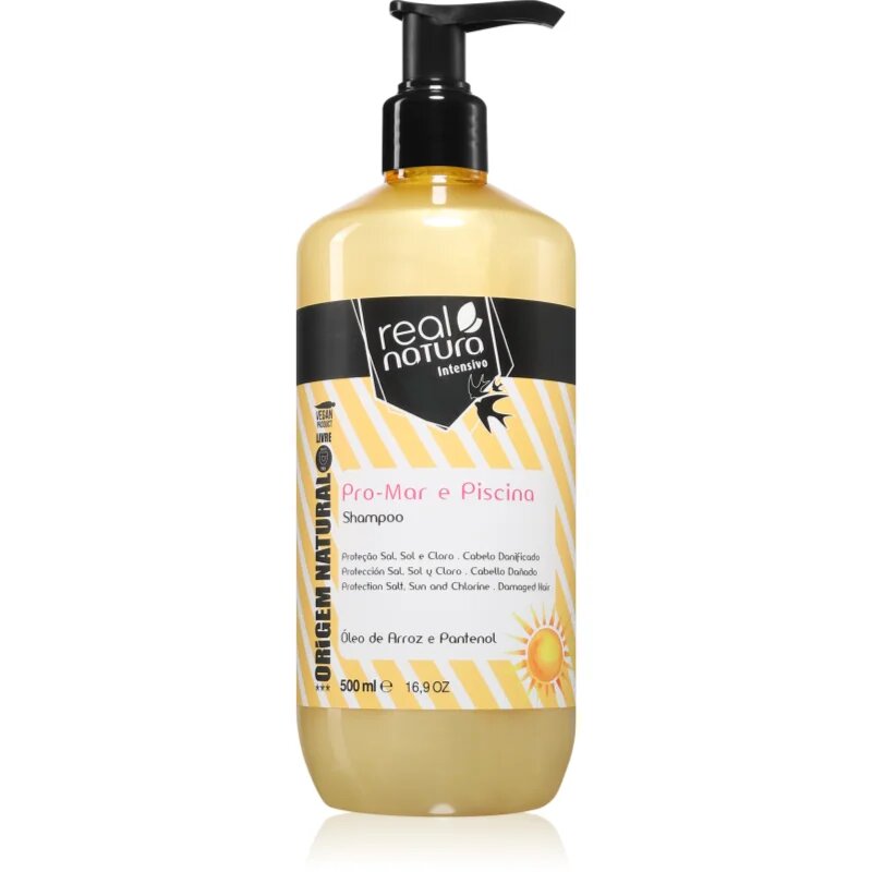 Real Natura Pro - Mar e Piscina šampon za obremenjene lase in lasišče 500 ml