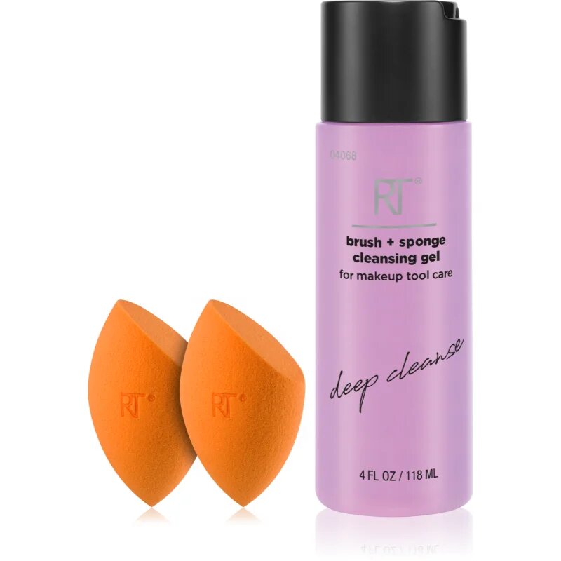 Real Techniques Brush Sponge + Cleasing Gel set za obraz