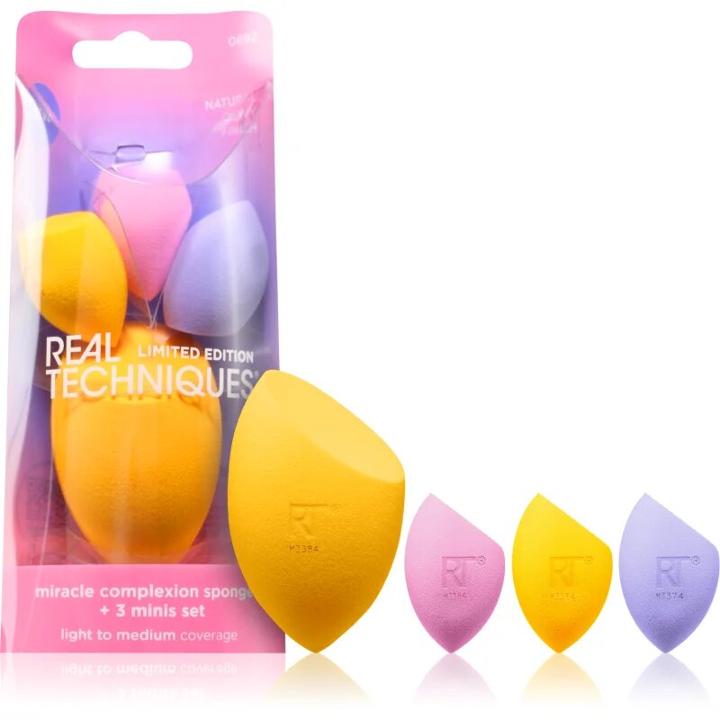 Real Techniques Miracle Complexion Sponge +3 minis set gobica za tekoči puder