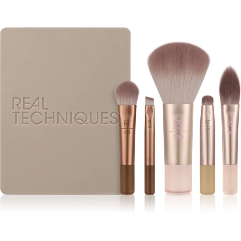 Real Techniques New Nudes On The Glow Mini Brush Kit set čopičev za pot 6 kos