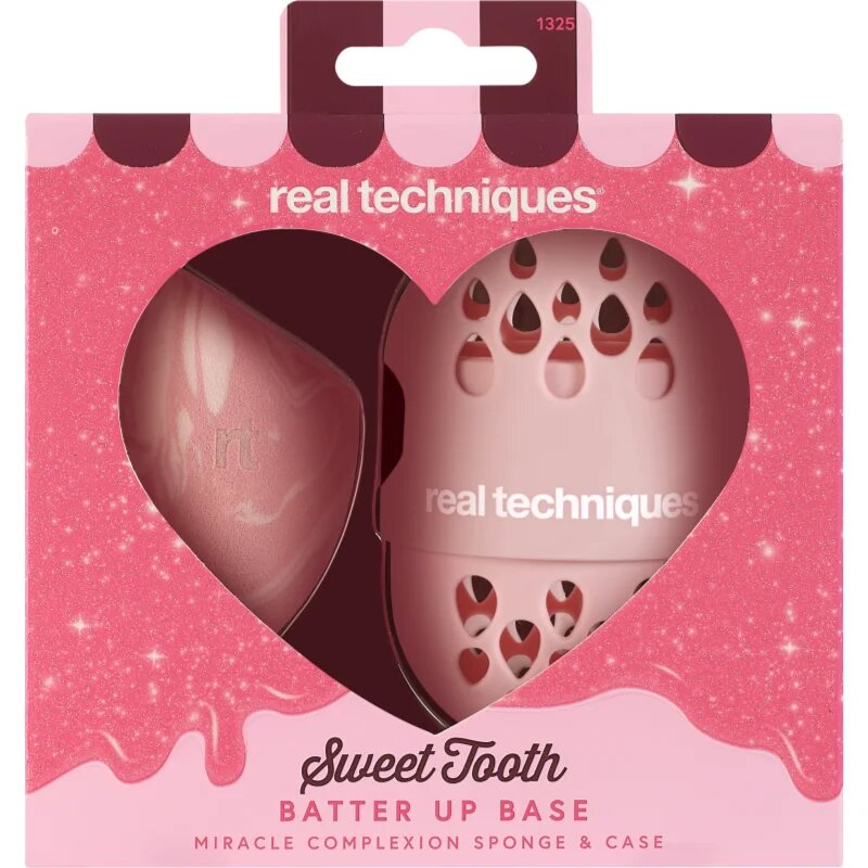 Real Techniques Sweet Tooth Better Up Base gobica za tekoči puder + embalaža