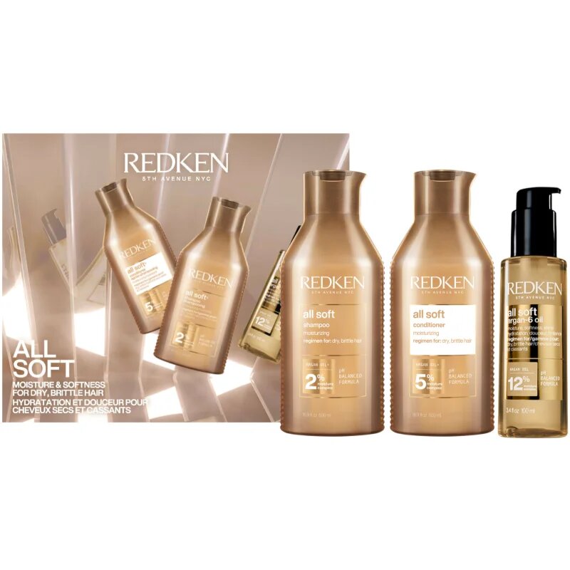 Redken All Soft darilni set za suhe lase