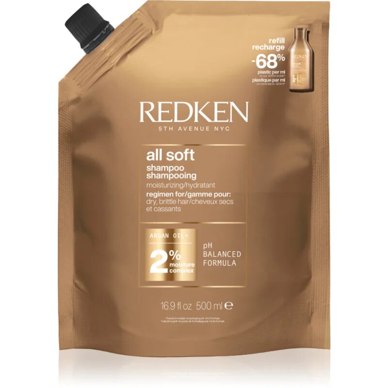Redken All Soft hranilni šampon za suhe in krhke lase 500 ml
