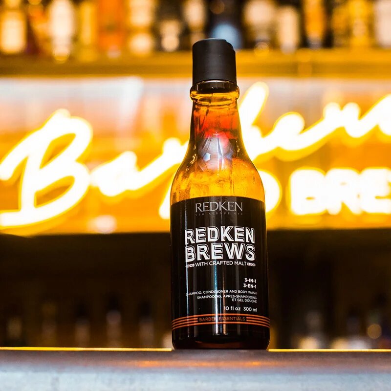 Redken Brews 3 v 1 šampon balzam in gel za prhanje 300 ml