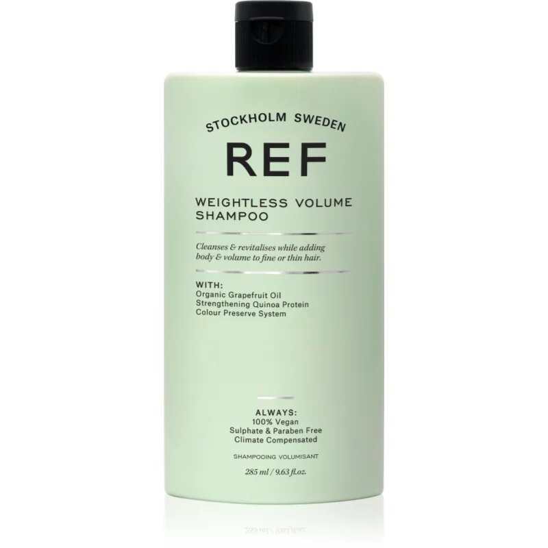 REF Weightless Volume Shampoo šampon za fine in tanke lase za volumen od korenin 285 ml