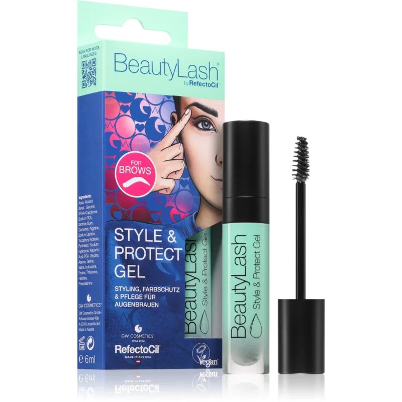 RefectoCil BeautyLash Style & Protect Gel fiksacijski gel za obrvi transparenten (M)transparentna (F)transparentno (N) 6 ml