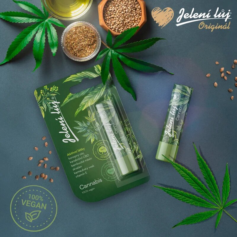 Regina Jelení lůj Cannabis mazilo za ustnice s konopljinim oljem 4.5 g