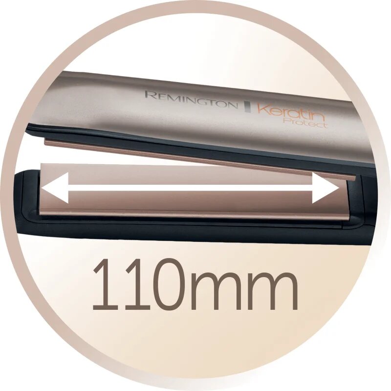 Remington Keratin Protect S8540 likalnik za lase keramična površina prepojena s keratinom in mandljevim oljem 1 kos