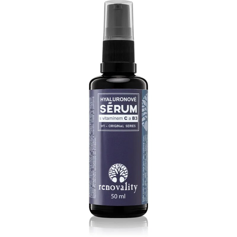 Renovality Original Series Hyaluronic Serum with Vitamin C and B3 serum za obraz za vse tipe kože 50 ml