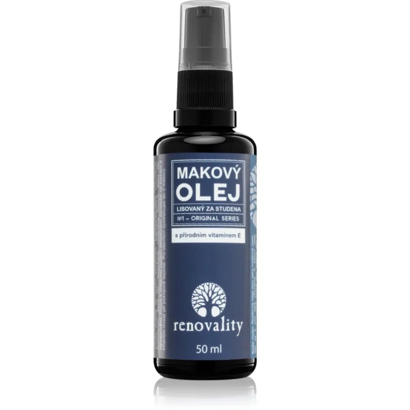 Renovality Original Series Poppy seed oil with natural vitamin E olje za obraz za vse tipe kože 50 ml