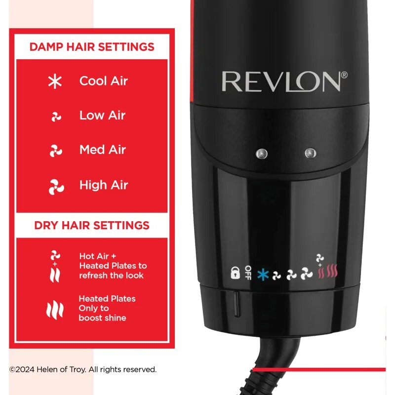 Revlon Beauty Salon One-Step Air Straightener Dryer & Styler krtača za likanje las 1 kos