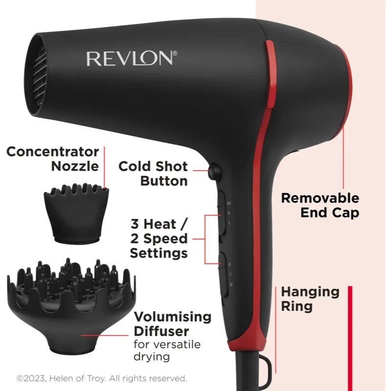 Revlon Beauty SmoothstayTM Coconut oil-infused Hair dryer sušilnik za lase 1 kos