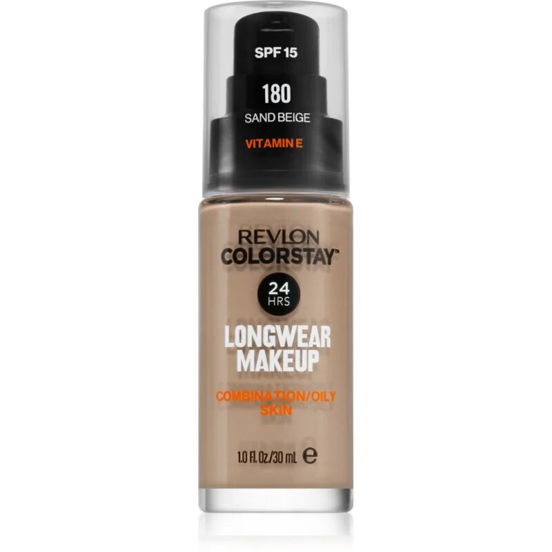 Revlon Cosmetics ColorStay™ SPF 15 dolgoobstojni matirajoči tekoči puder za mastno in mešano kožo odtenek 180 Sand Beige 30 ml
