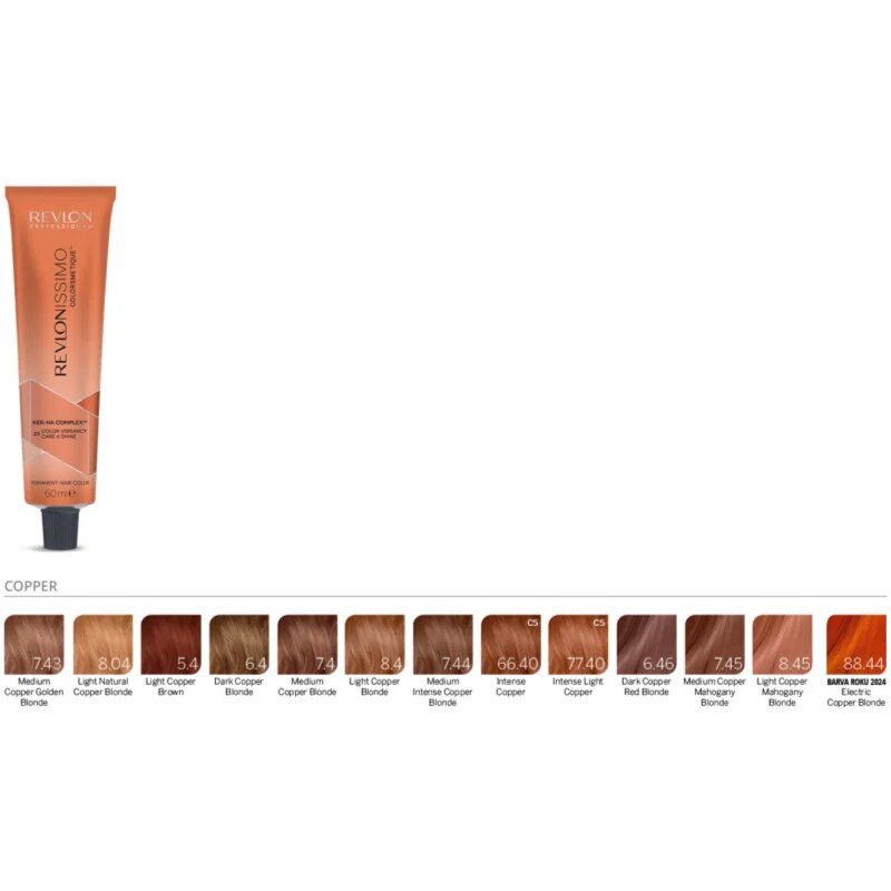 Revlon Professional Revlonissimo Colorsmetique Copper Shades permanentna barva za lase 88.44 60 ml