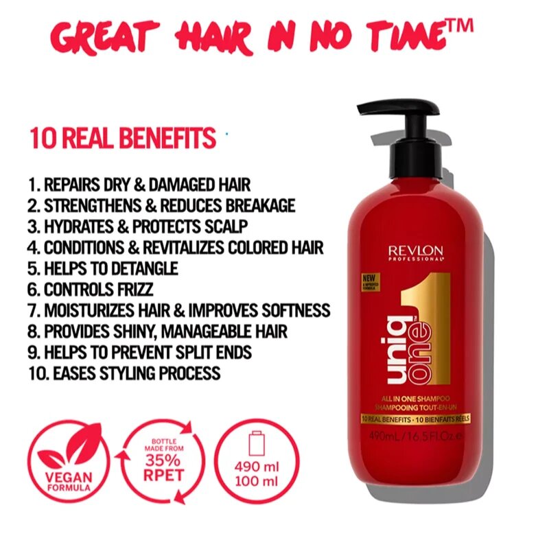 Revlon Professional UniqOne All In One Classsic hranilni šampon za vse tipe las 490 ml