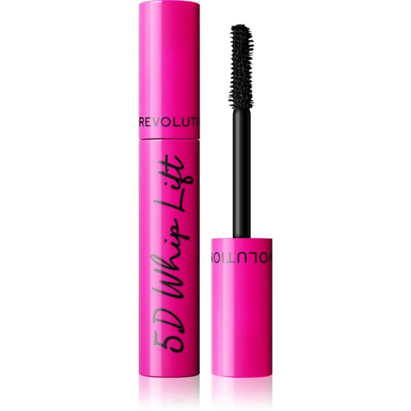 Revolution 5D Lash Whip Lift podaljševalna maskara za polne trepalnice odtenek Black 12 ml