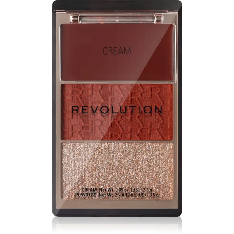Revolution Blush Icon Palette paleta rdečil odtenek Teddy Nude 9.8 g