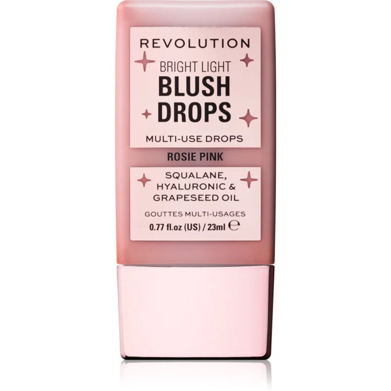 Revolution Bright Light Blush Drops tekoče rdečilo odtenek Pink Rosie 23 ml
