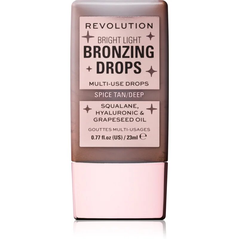 Revolution Bright Light Bronzing Drops tekoči bronzer odtenek Deep Bronze Spice 23 ml