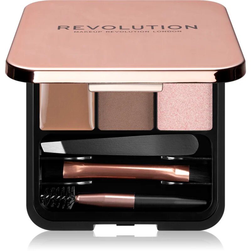 Revolution Brow Sculpt Kit set za popolne obrvi odtenek Brown 2.2 g