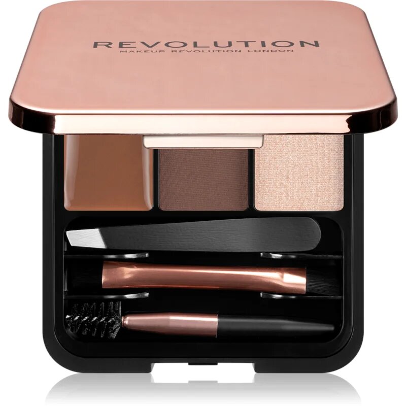 Revolution Brow Sculpt Kit set za popolne obrvi odtenek Medium 2.2 g