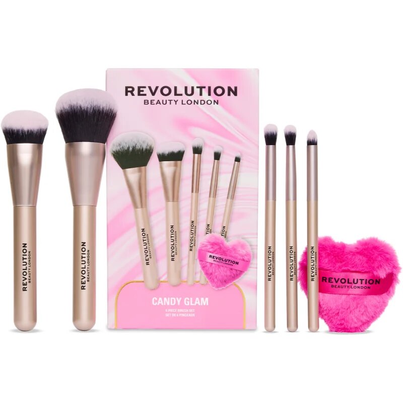 Revolution Candy Glam Brush Set set čopičev 1 kos