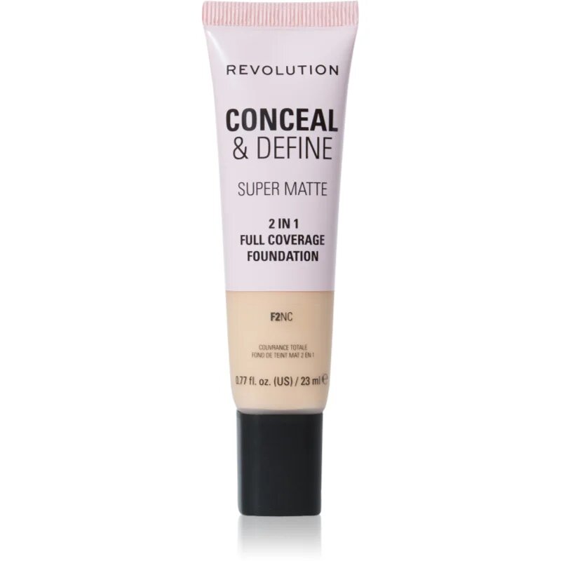 Revolution Conceal & Define matirajoči tekoči puder odtenek F2NC 23 ml