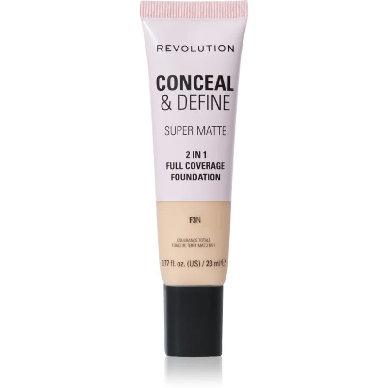 Revolution Conceal & Define matirajoči tekoči puder odtenek F3N 23 ml