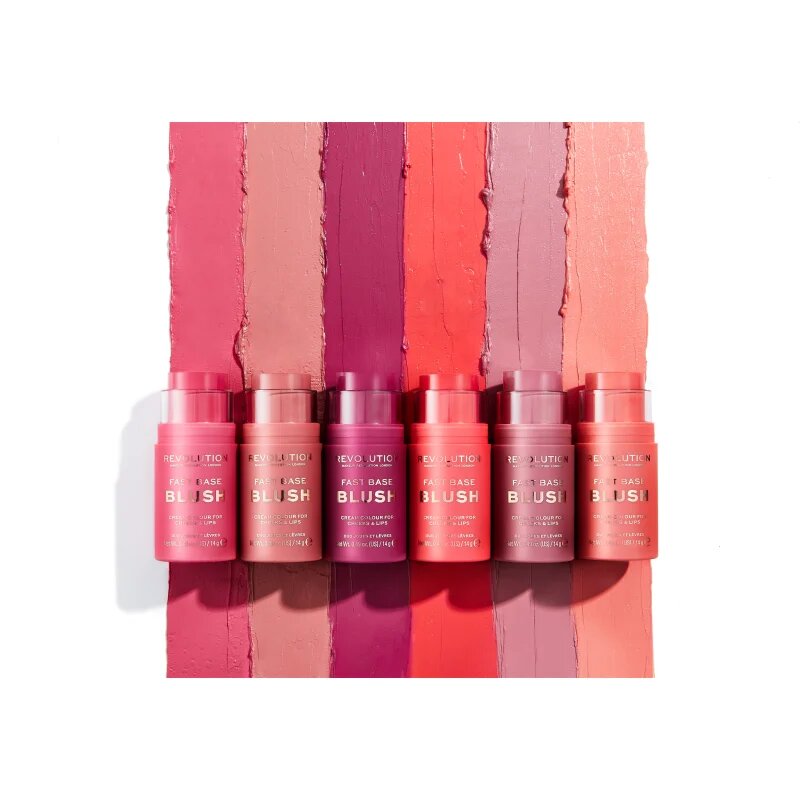 Revolution Fast Base toniran balzam za ustnice in lica odtenek Bloom 14 g