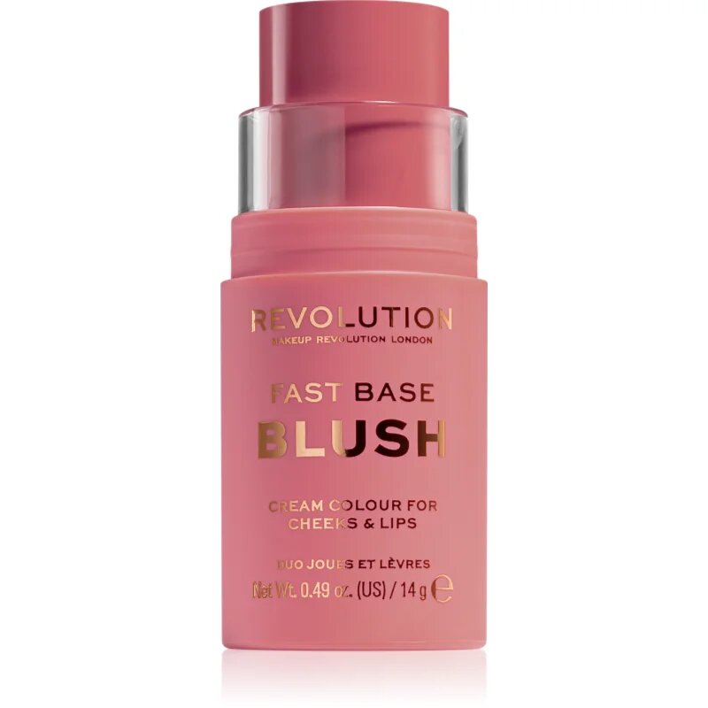 Revolution Fast Base toniran balzam za ustnice in lica odtenek Blush 14 g