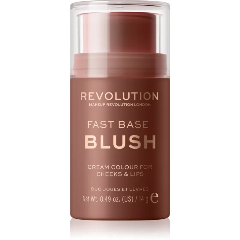 Revolution Fast Base toniran balzam za ustnice in lica odtenek Mauve 14 g