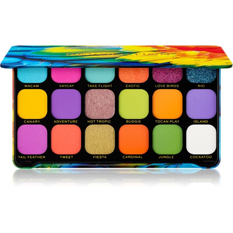 Revolution Forever Flawless paleta senčil za oči odtenek Bird of Paradise 18x1.1 g