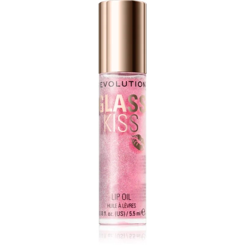 Revolution Glass Kiss bleščeče olje za ustnice odtenek Fairytale Peach 5.5 ml