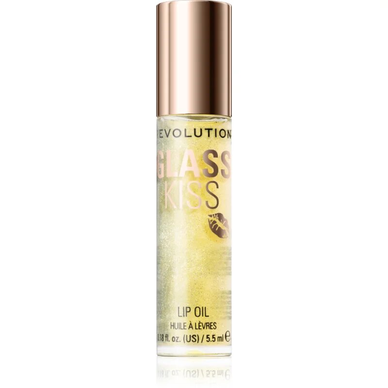 Revolution Glass Kiss bleščeče olje za ustnice odtenek Stardust Lemon 5.5 ml