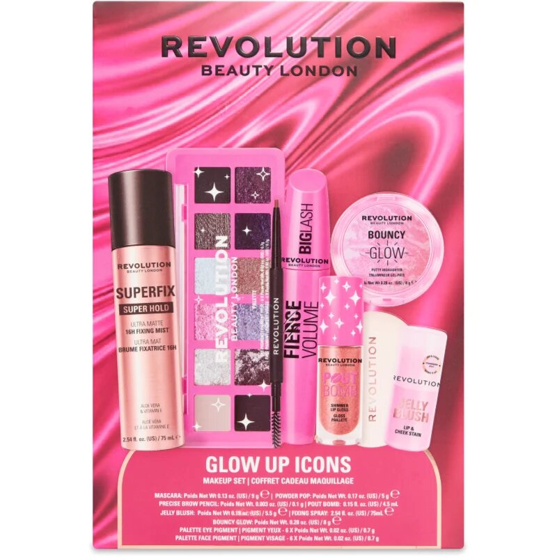 Revolution Glow Up Icons Set darilni set za obraz 1 kos