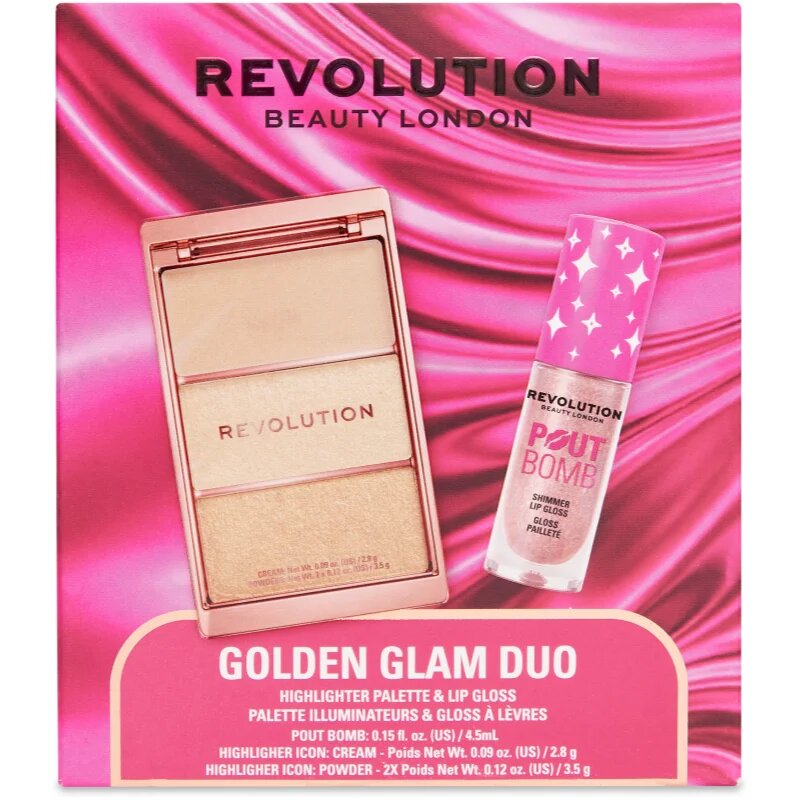 Revolution Golden Glam Duo darilni set za ženske 1 kos
