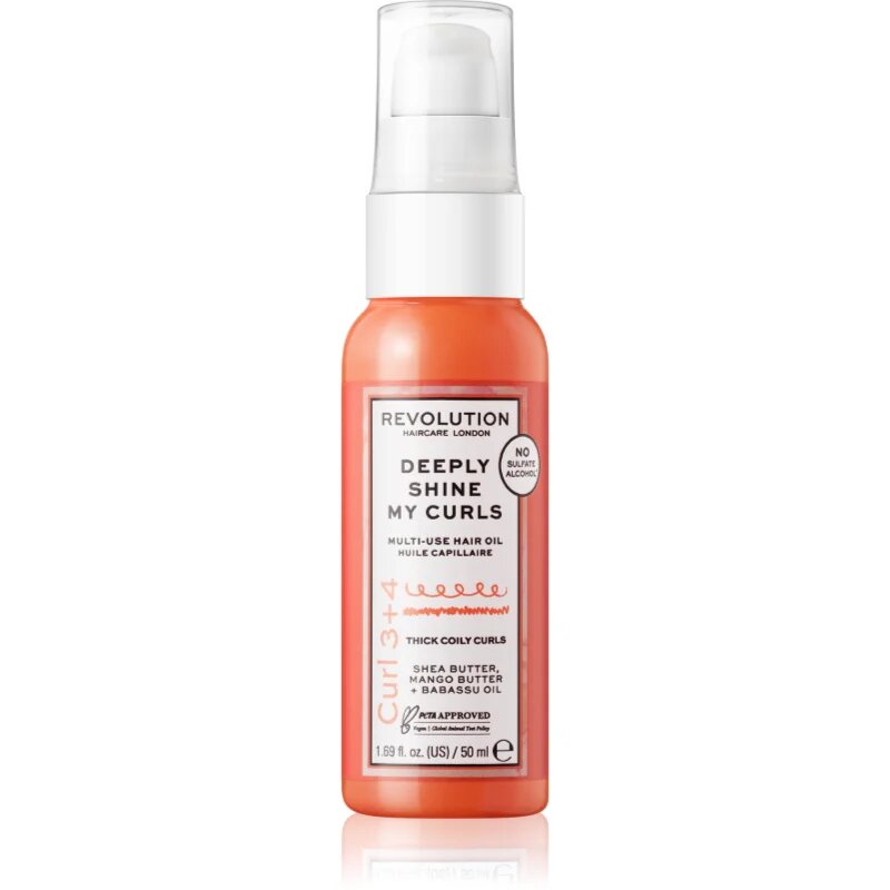 Revolution Haircare My Curls 3+4 Deeply Shine My Curls večnamensko olje za kodraste lase 50 ml
