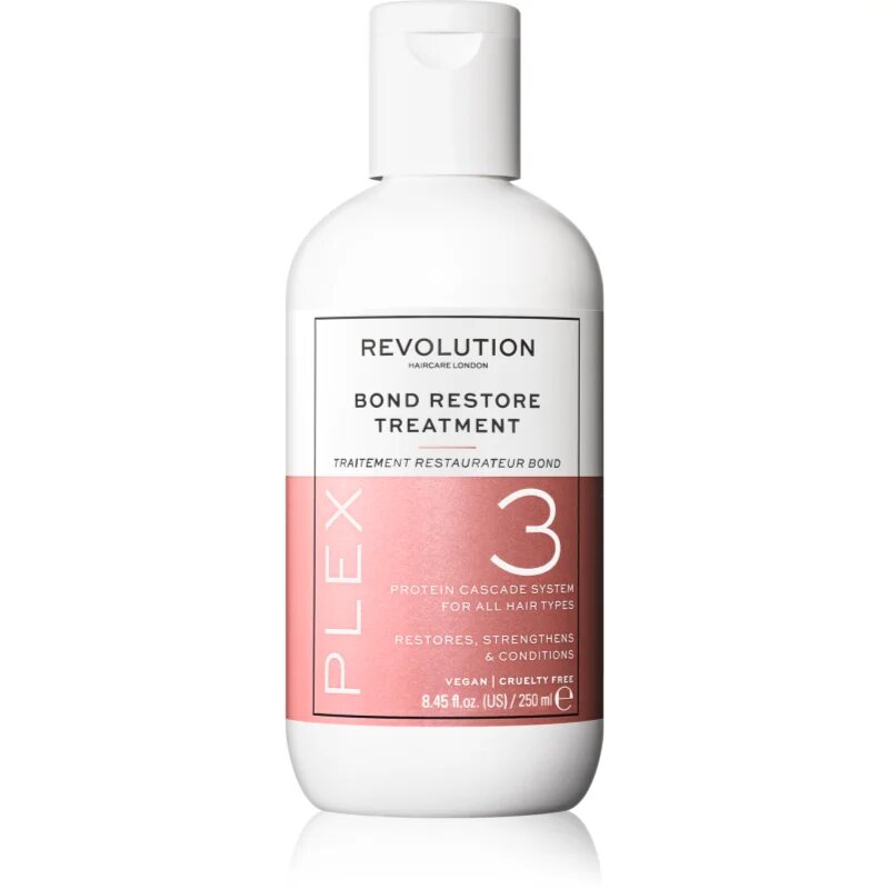Revolution Haircare Plex No.3 Bond Restore Treatment intenzivna kura za lase za suhe in poškodovane lase 250 ml