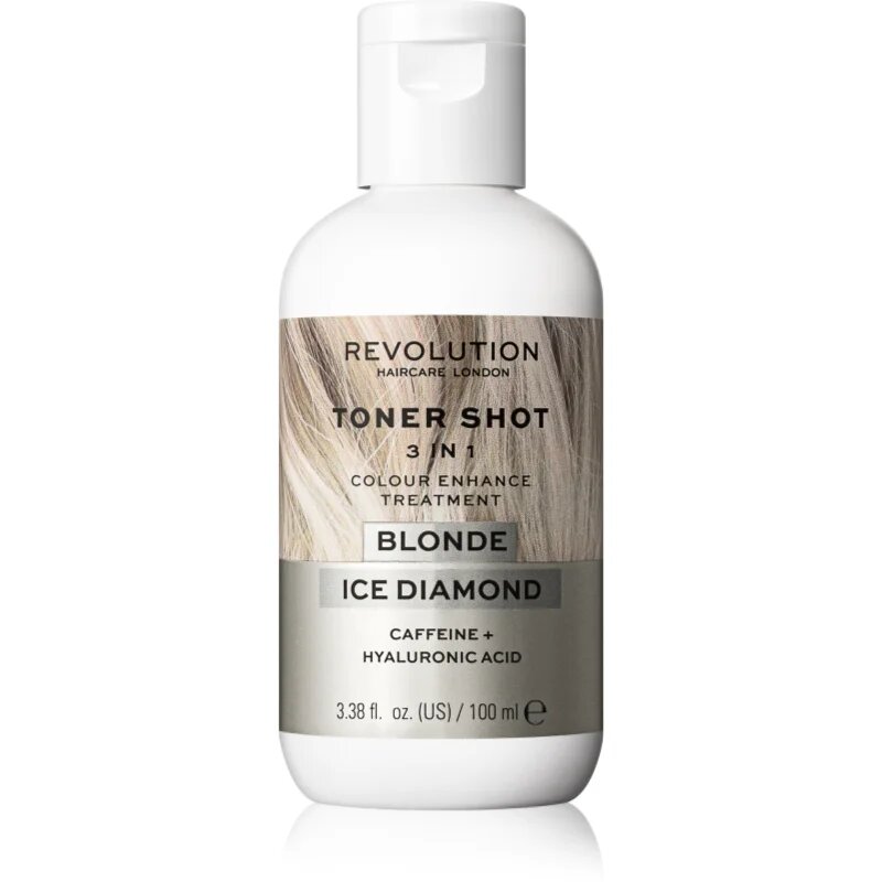 Revolution Haircare Toner Shot Blonde Ice Diamond hranilna maska 3v1 odtenek Ice Diamond 100 ml