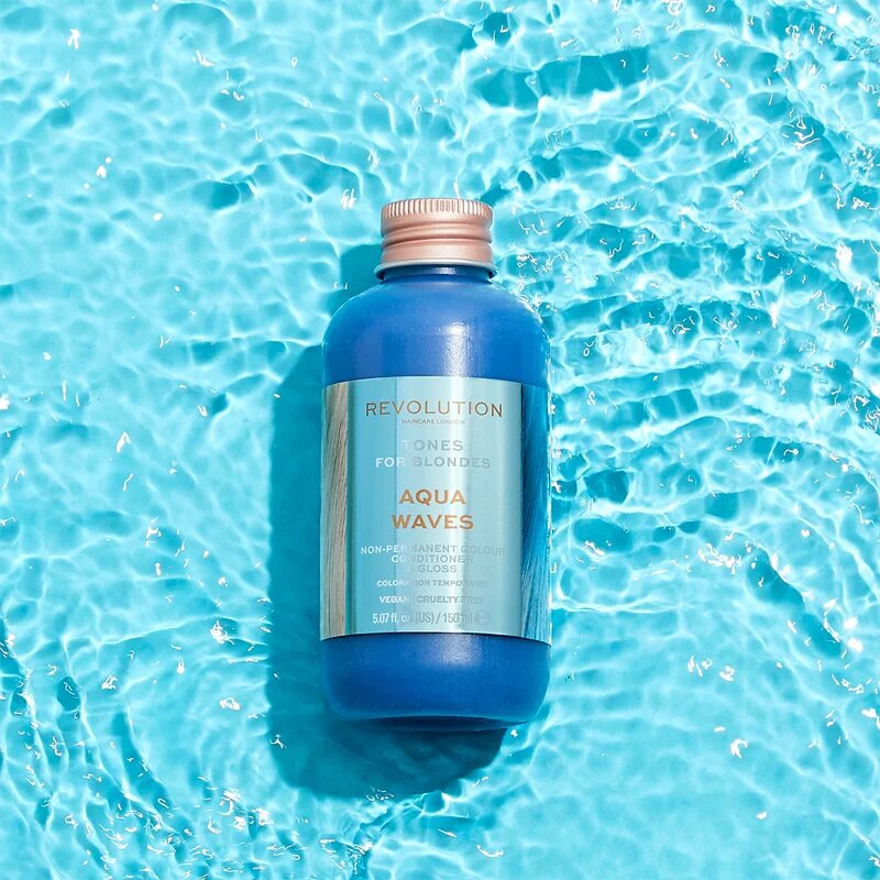 Revolution Haircare Tones For Blondes tonirani balzam za blond lase odtenek Aqua Waves 150 ml