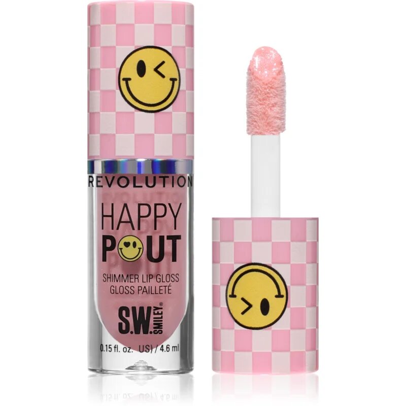 Revolution Happy Pout Shimmer Lip Gloss bleščeči sijaj za ustnice odtenek Pink Bliss 4.6 ml