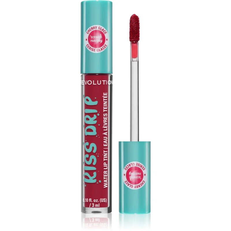 Revolution Kiss Drip Water Lip Tint dolgoobstojni sijaj za ustnice odtenek Cherry Glace 4 ml