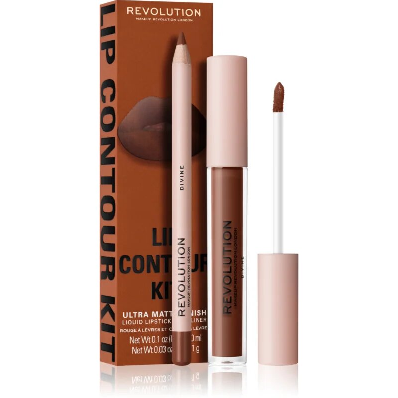 Revolution Lip Contour Kit set za ustnice odtenek D. 2 kos